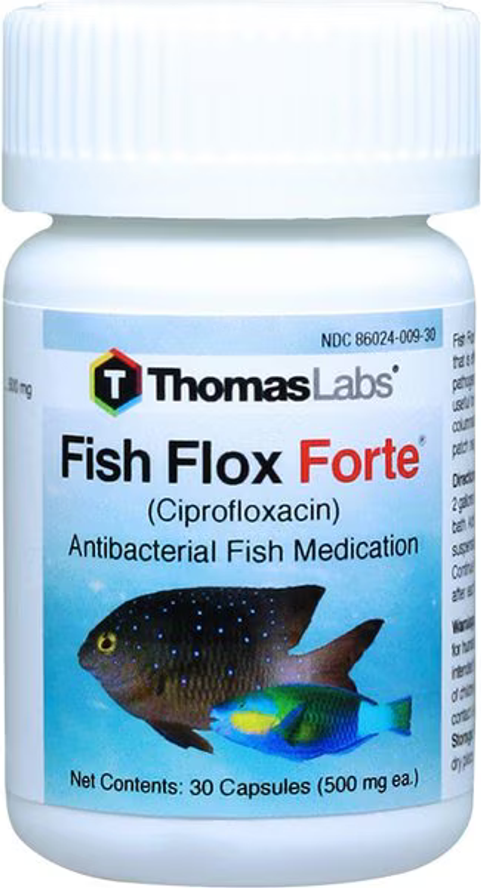 Thomas labs Fish Flox Forte - Ciprofloxacin 500mg Capsules (30 Count)