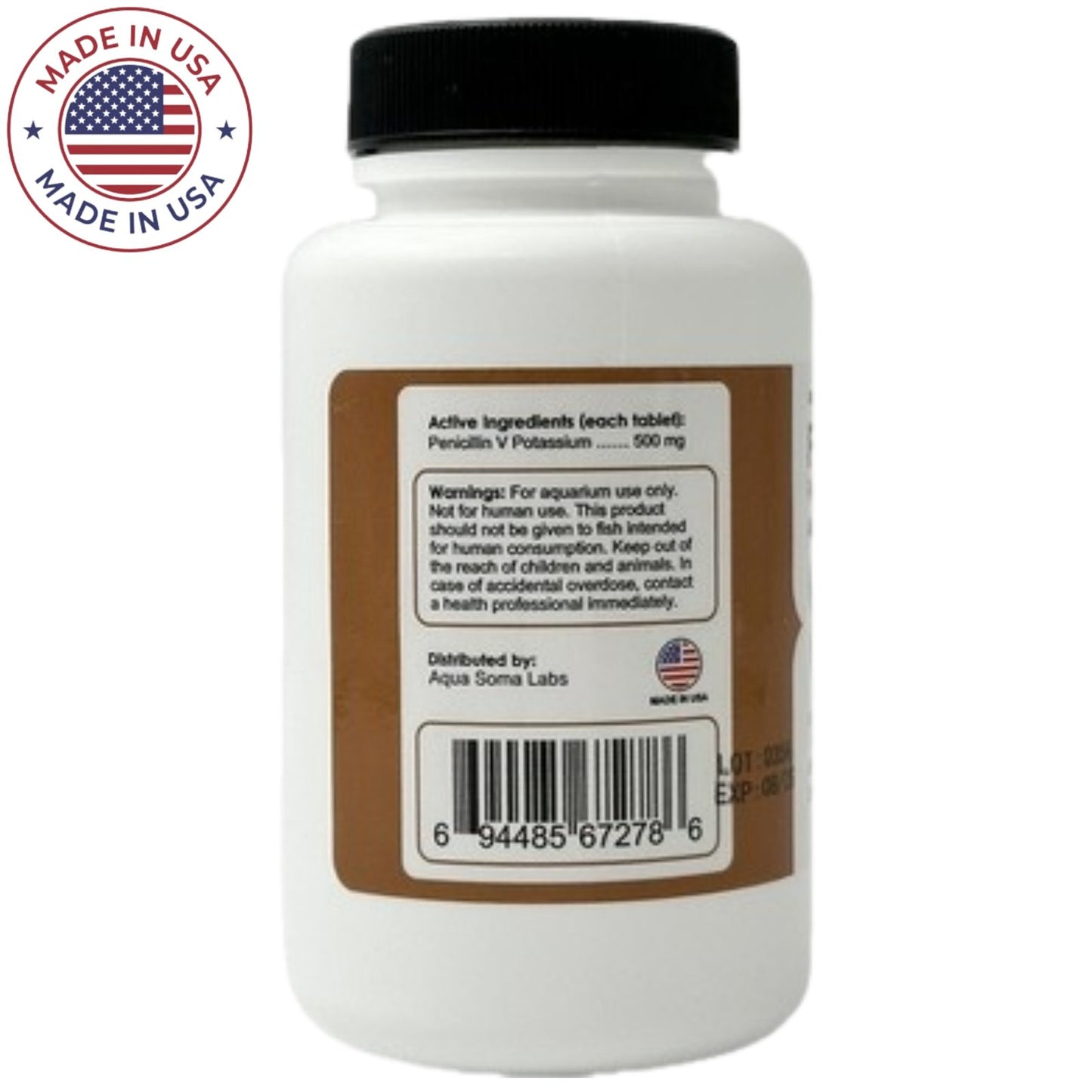 Thomas labs Fish Pen Forte - Penicillin 500 mg Tablets (60 Count)
