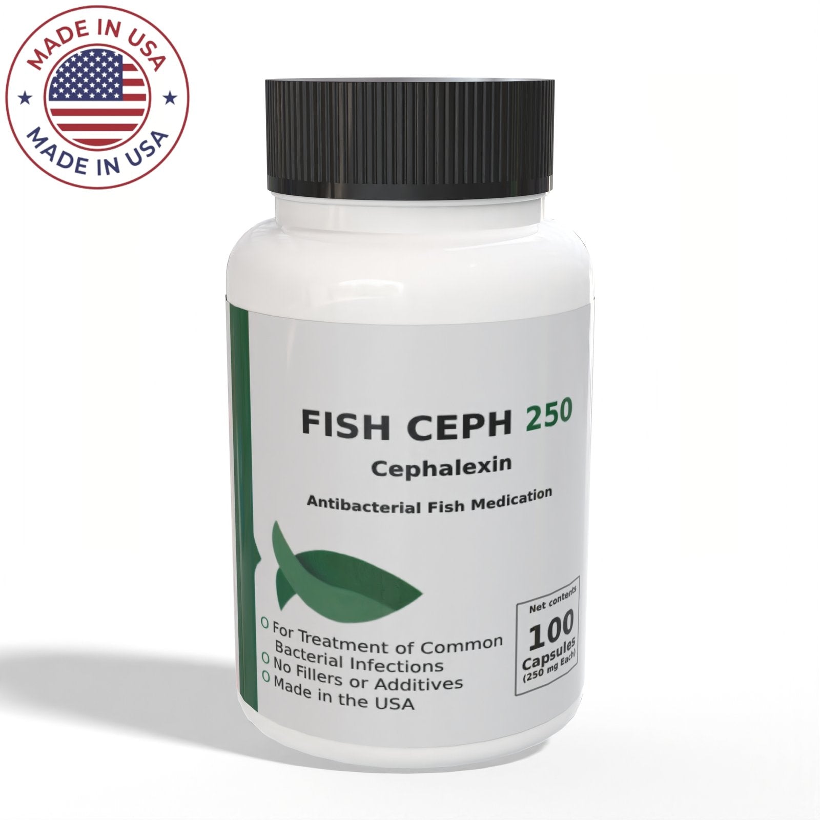Thomas Labs Fish Flex - Cephalexin/Keflex 250 mg Capsules (100 Count) - 2 Pack