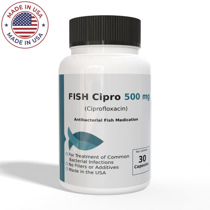 Thomas Labs Fish Flox Forte - Ciprofloxacin 500 mg Capsules (30 Count) Thomas Labs Fish Flox Forte - Ciprofloxacin 500 mg Capsules (30 Count) is a highly effective broad-spectrum antibiotic specifically designed to treat bacterial infections in aquarium fish. Each capsule contains 500 mg of ciprofloxacin, which targets gram-positive and gram-negative bacteria. Produced by Thomas Labs, this product ensures the health and safety of your aquatic pets. Key Benefits Broad-Spectrum Antibiotic: Effectively treats 